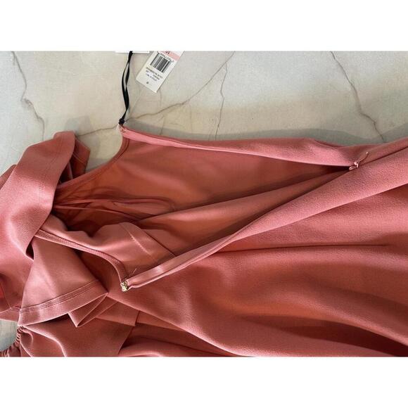 NWT 1.STATE Coral Ruffle Off the Shoulder Midi Dress Women’s size 10​ - Picture 8 of 12